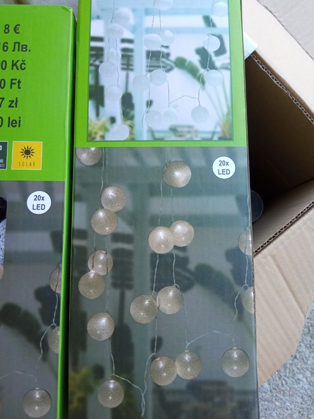 3 Luces solares algodón 20 LED