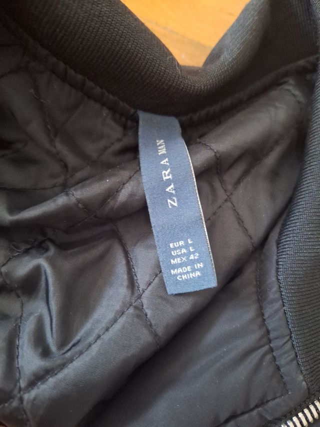 Cazadora bomber Zara Man negra - L