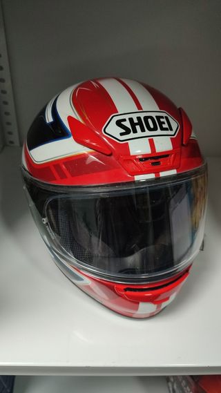 Casco Shoei: Rojo y Blanco