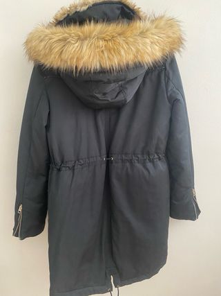 Chaquetón Zara negro talla S