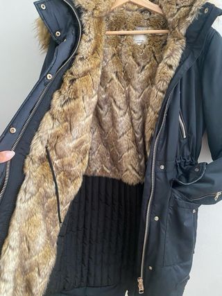 Chaquetón Zara negro talla S