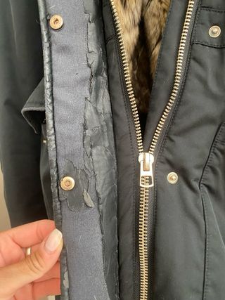 Chaquetón Zara negro talla S
