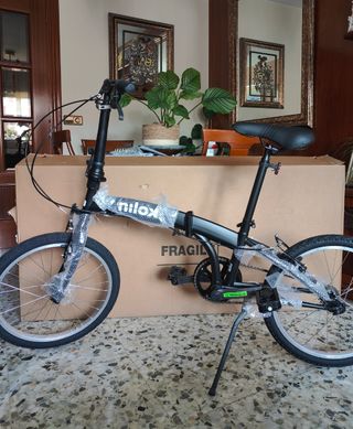 Bicicleta plegable NILOX negra