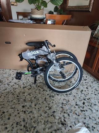 Bicicleta plegable NILOX negra