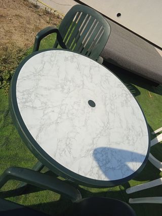 Conjunto mesa y 2 sillas terraza