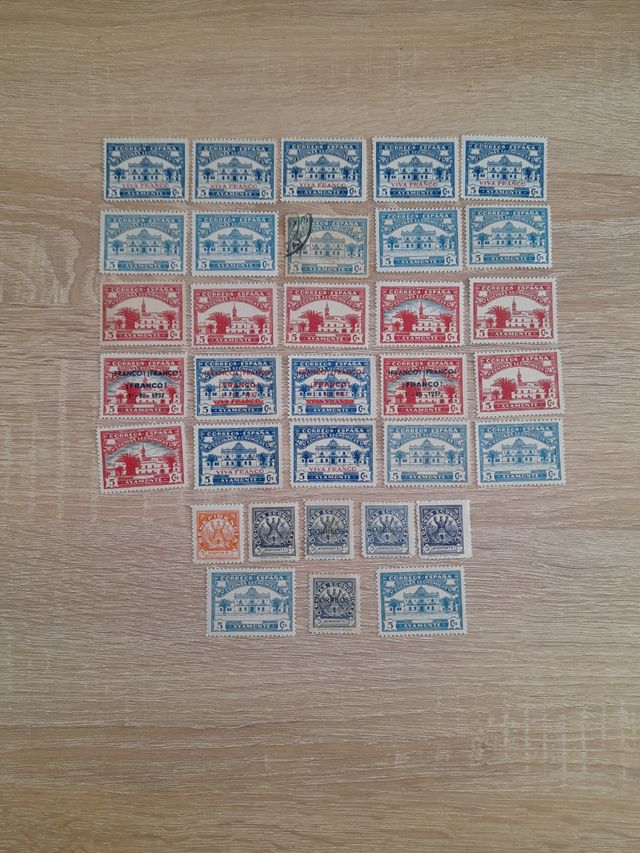Sellos Ayamonte: 33 piezas
