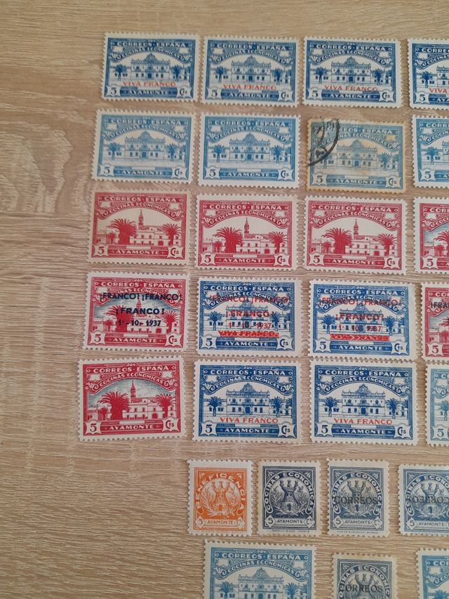Sellos Ayamonte: 33 piezas