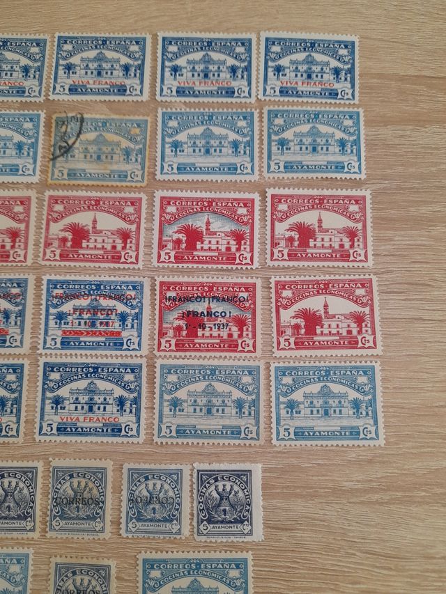 Sellos Ayamonte: 33 piezas