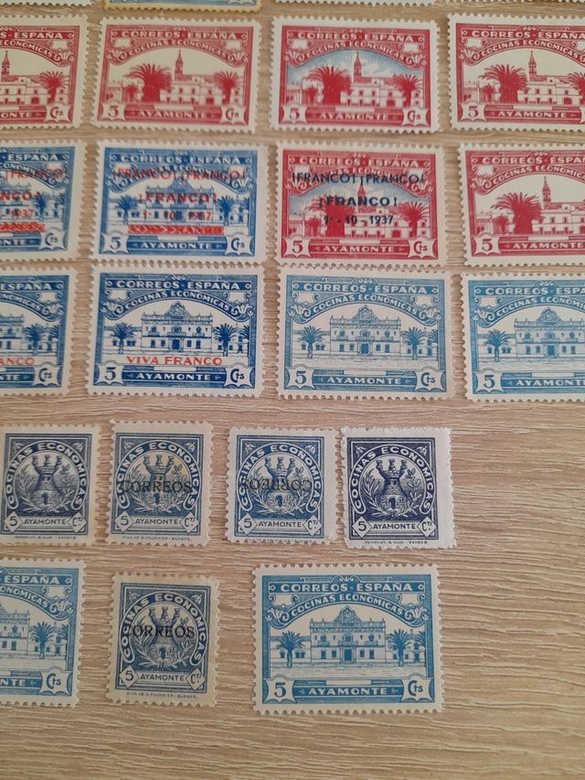 Sellos Ayamonte: 33 piezas