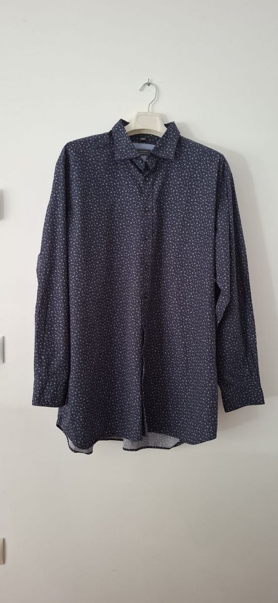 Camisa estampada azul hombre XXL