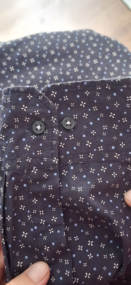 Camisa estampada azul hombre XXL