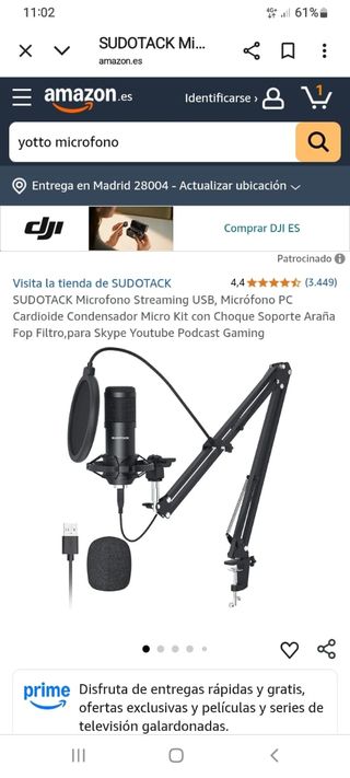 Micrófono Blue Yeti USB con pata