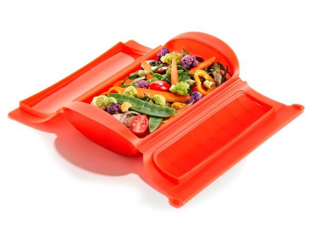 Vaporera Lékué silicona roja
