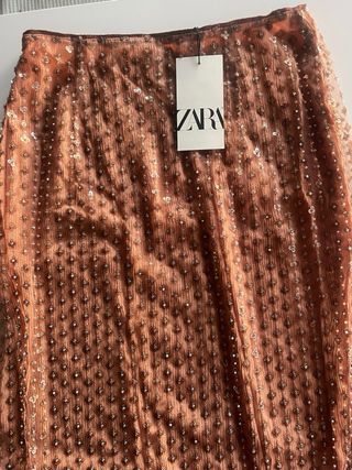 FALDA LENTEJUELAS ZARA