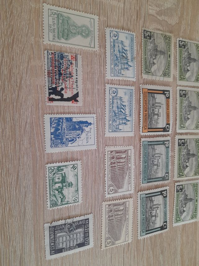 Sellos Segovia: 38 piezas