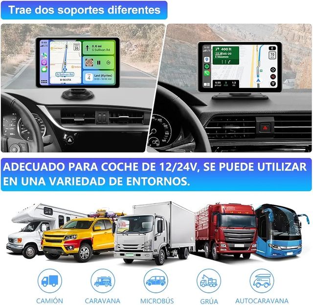 Pantalla 9" CarPlay Android Auto