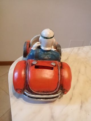 Auto da corsa vintage salvadanaio ceramica
