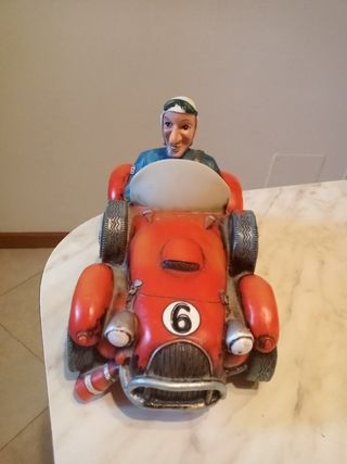Auto da corsa vintage salvadanaio ceramica