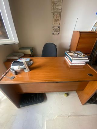 Conjunto oficina madera marrón