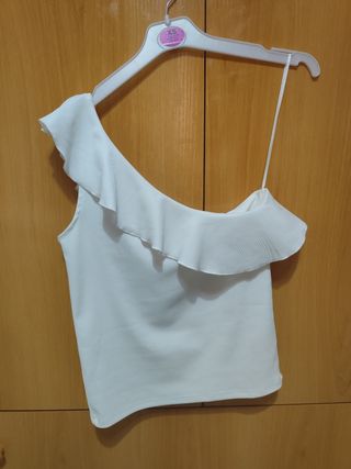 Top blanco Stradivarius