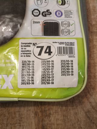 Cadenas nieve textiles Drivetex N°74
