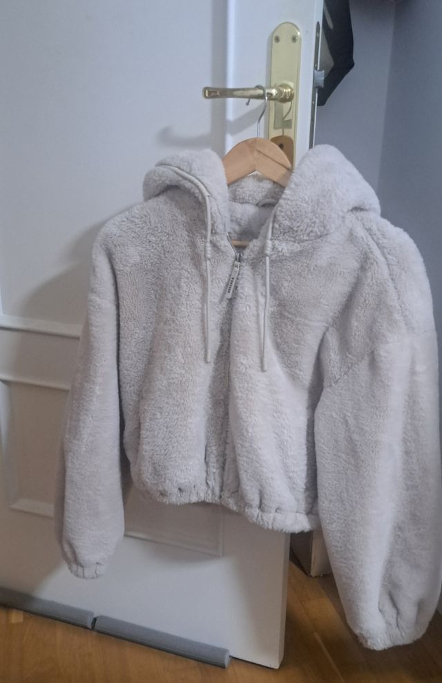 Chaqueta pelo beige claro