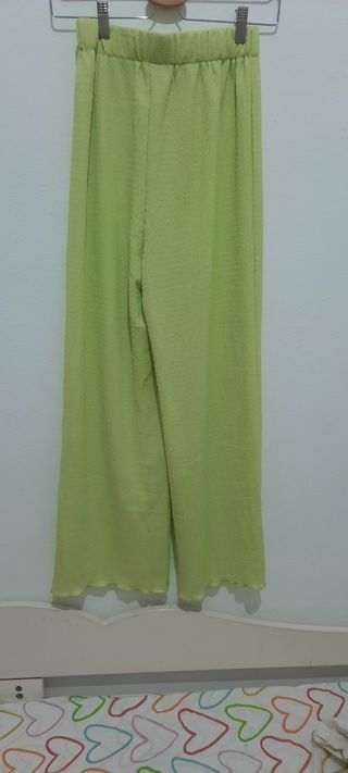 Pantalones anchos verdes