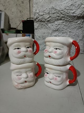 4 Tazze Babbo Natale Vintage più babbo natale 