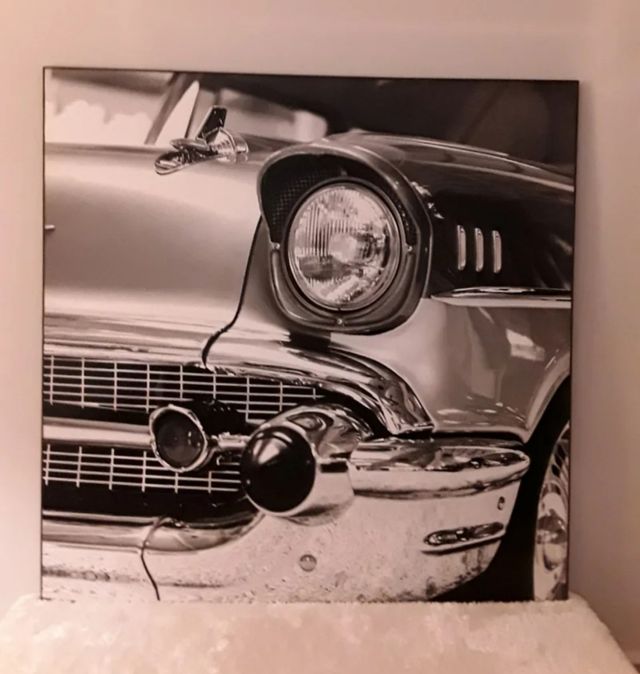 Cuadro Coche impresión en madera AméricaCar URGE