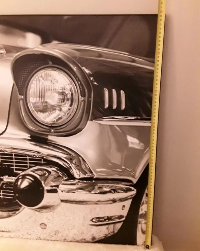 Cuadro Coche impresión en madera AméricaCar URGE