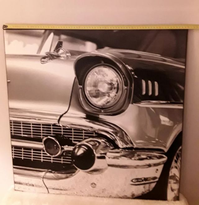 Cuadro Coche impresión en madera AméricaCar URGE