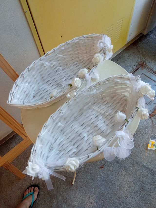 Cestas mimbre (Cesta mimbre blanca)