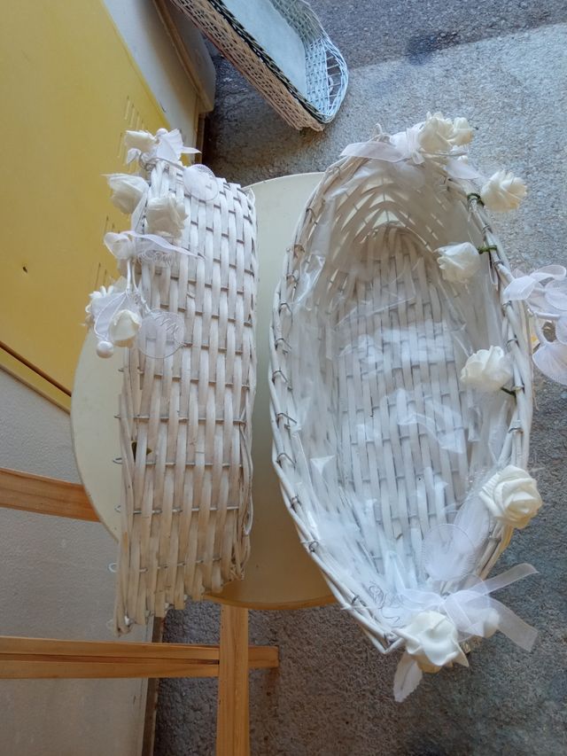 Cestas mimbre (Cesta mimbre blanca)