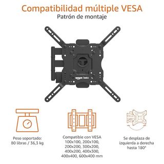 Amazon Basics Soporte pared giratorio inclinable