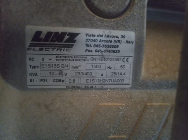 Generador eléctrico usado