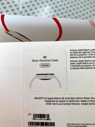 Apple Watch SE GPS color Plata 
