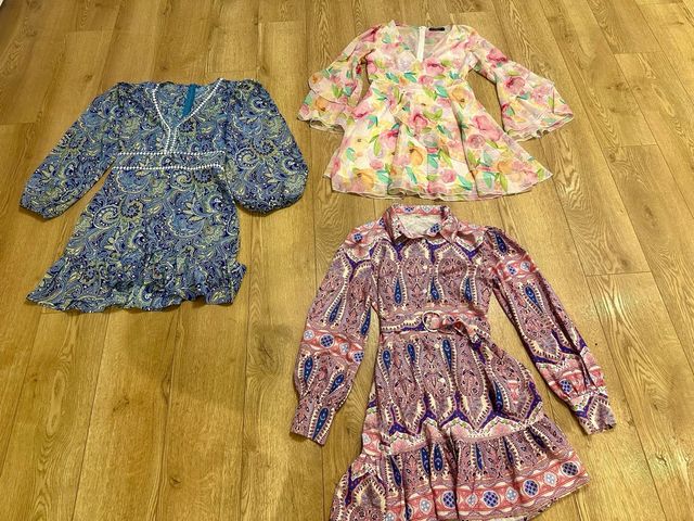 Vestidos Preppy: Azul, rosa e multicolor