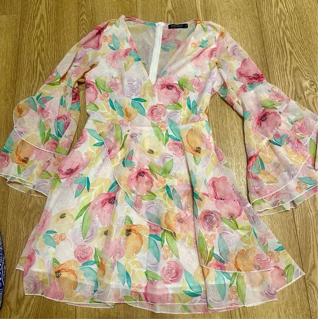 Vestidos Preppy: Azul, rosa e multicolor