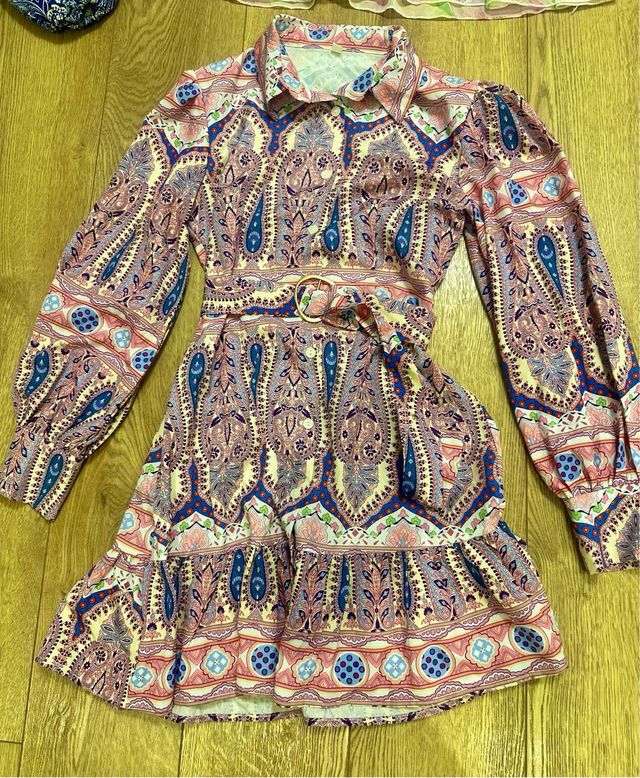 Vestidos Preppy: Azul, rosa e multicolor