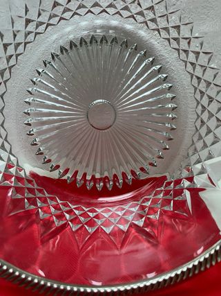 Insalatiera cristallo argento, 23x10 cm