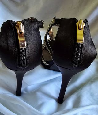 Sandalias E.Ferri negras tacón alto 36