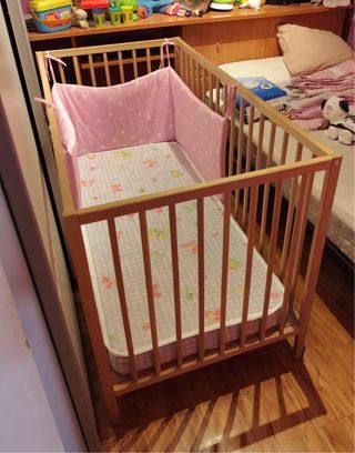 Cuna bebé madera