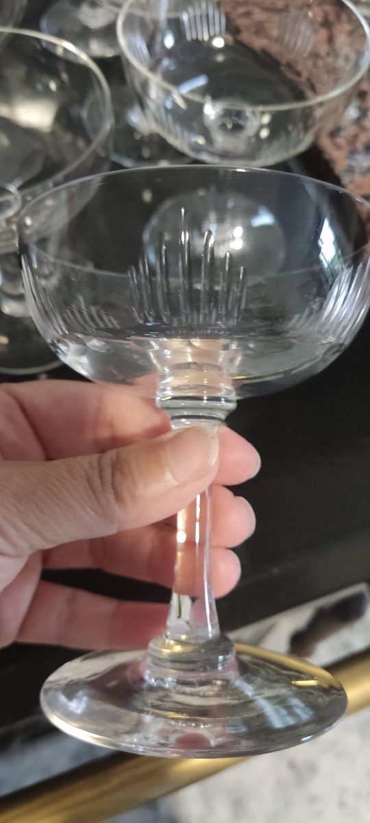 Copas champán cristal fino - 9uds