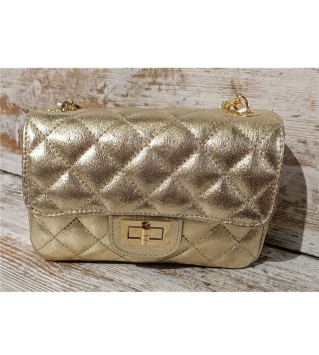 Bolso mediano acolchado piel