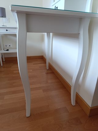 Tavolo da toeletta vintage bianco Ikea Hemnes