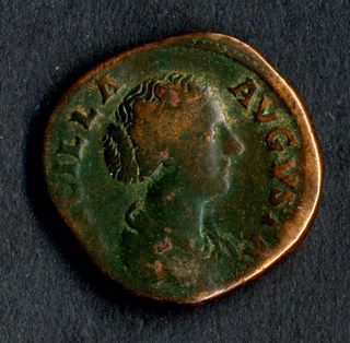 Moneda romana!Lucila!Sestercio aceptable!BC+!