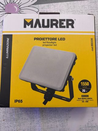 Proiettore LED Maurer 1550 lumen, 20 W, 4000 k