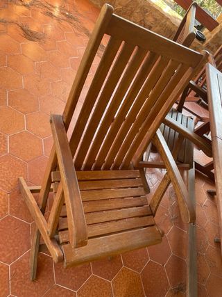 Mesa terraza teka 6 sillas