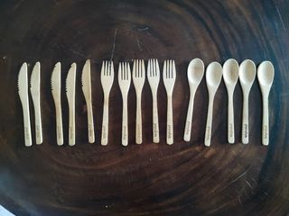 Cubiertos bambú ecológicos