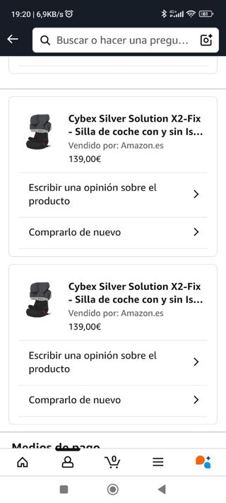  Sillas niño coche  Cybex Silver Solution X2-Fix